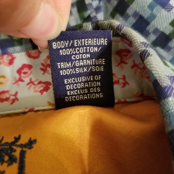 Robert Graham S Blue Purple Green Dress Shirt Hounds Tooth Long Sleeve - Picture 5 of 8